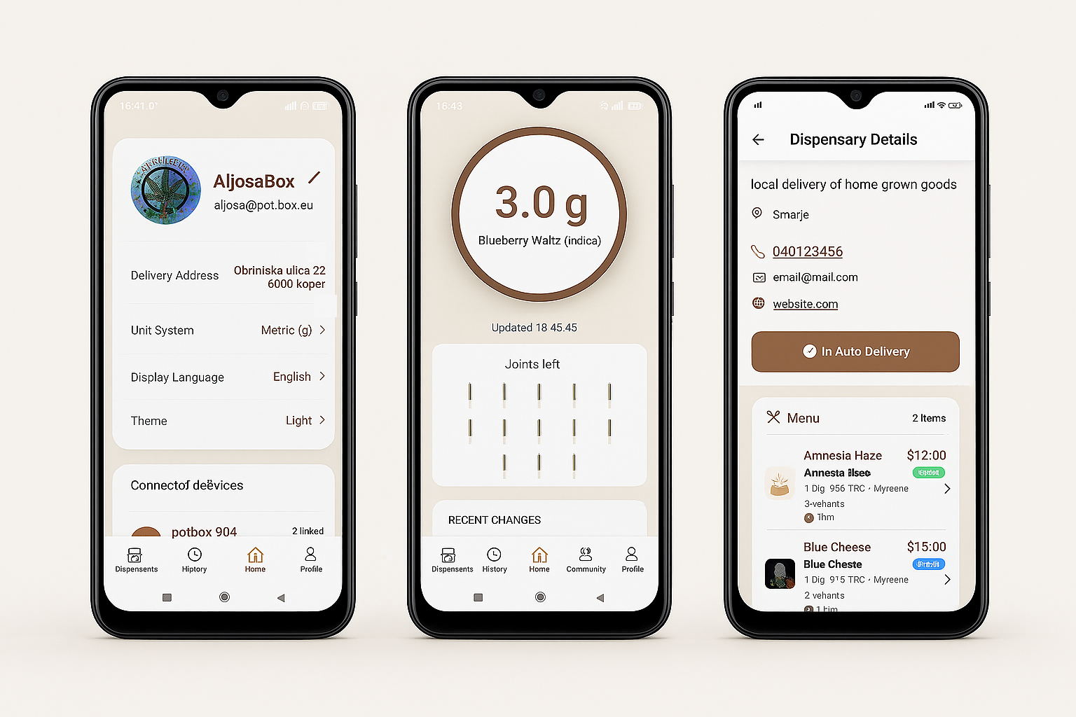 PotBox mobile app for iOS and Android